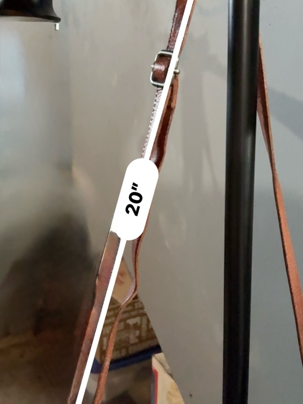 Brown Leather Crossbody Bag with Flap Closure - Picture 6 of 7
